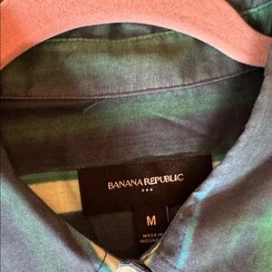 Banana Republic Teal and Navy Shirt